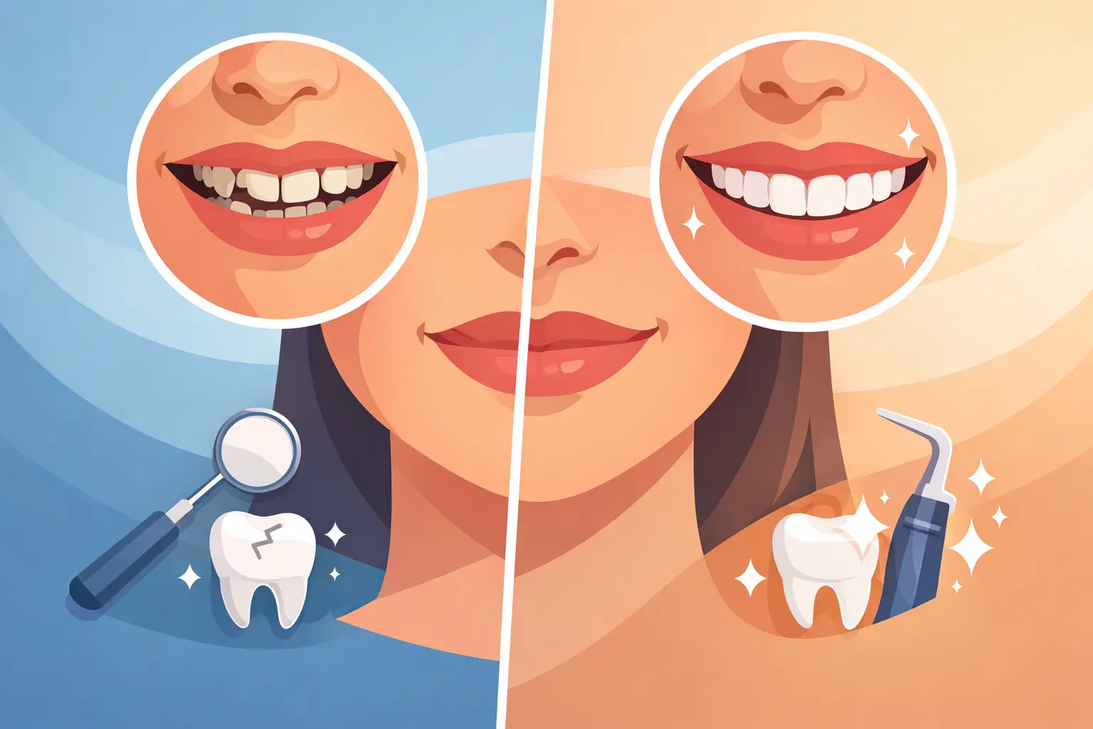 Smile Makeover Before After Example Explained